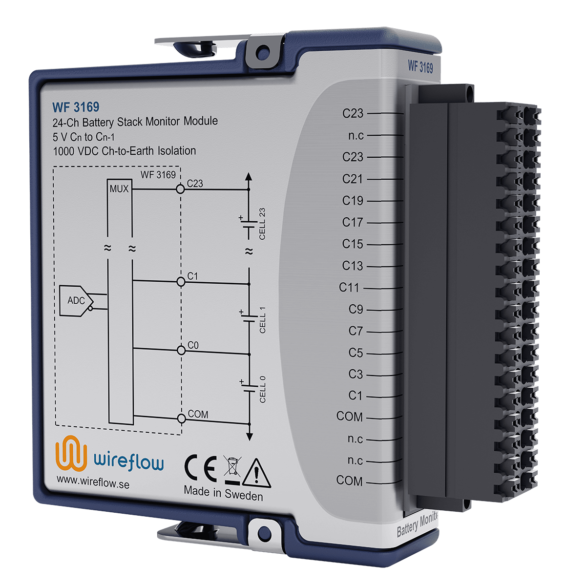 WF3169 24–Ch Battery Stack Monitor Module